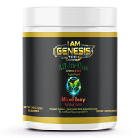 All-In/One Greens & Red SuperFood + Immune 270g Mixed Berry w/Natural Flavor by I AM GENESIS TECH