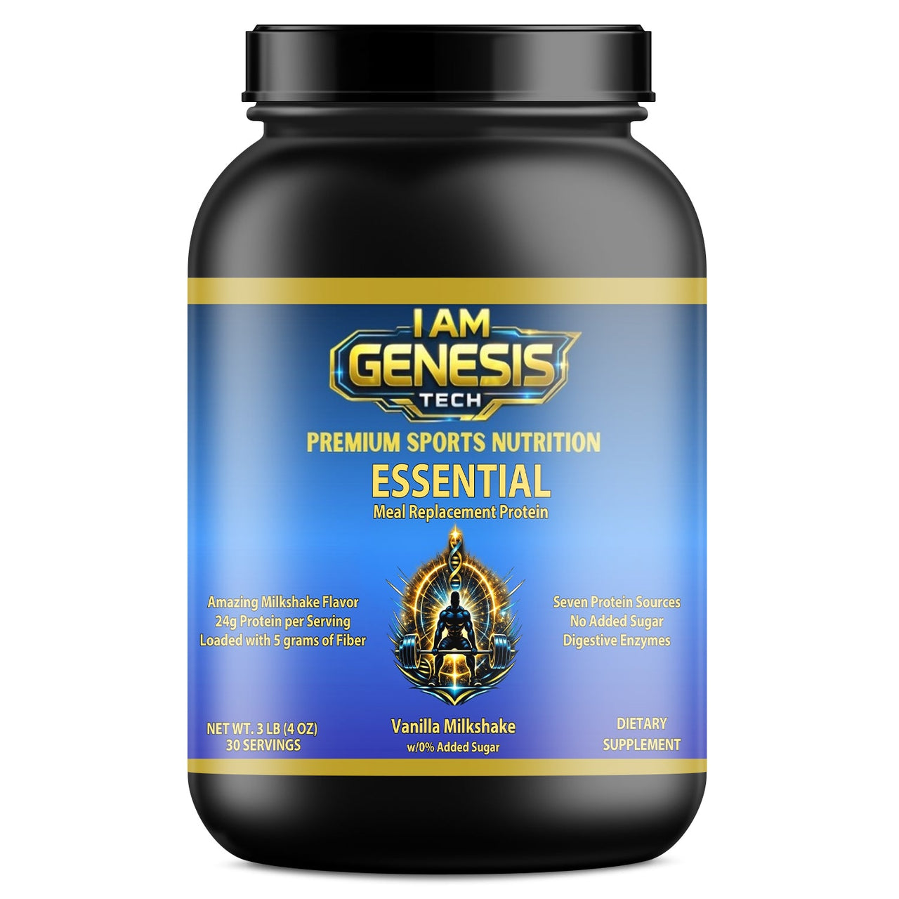 2.9lb Essential Meal Replacement Protein Vanilla Milkshake w/0% Added Sugar