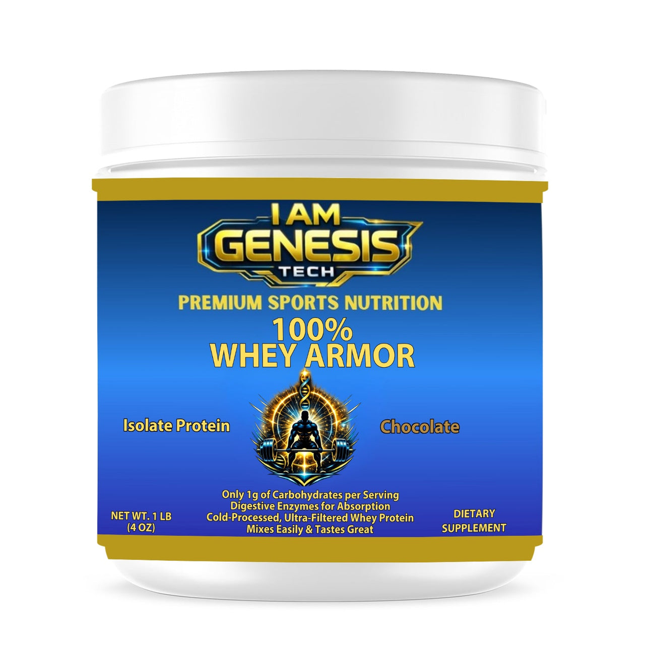 1lb 100% Whey Armor Isolate Protein Chocolate