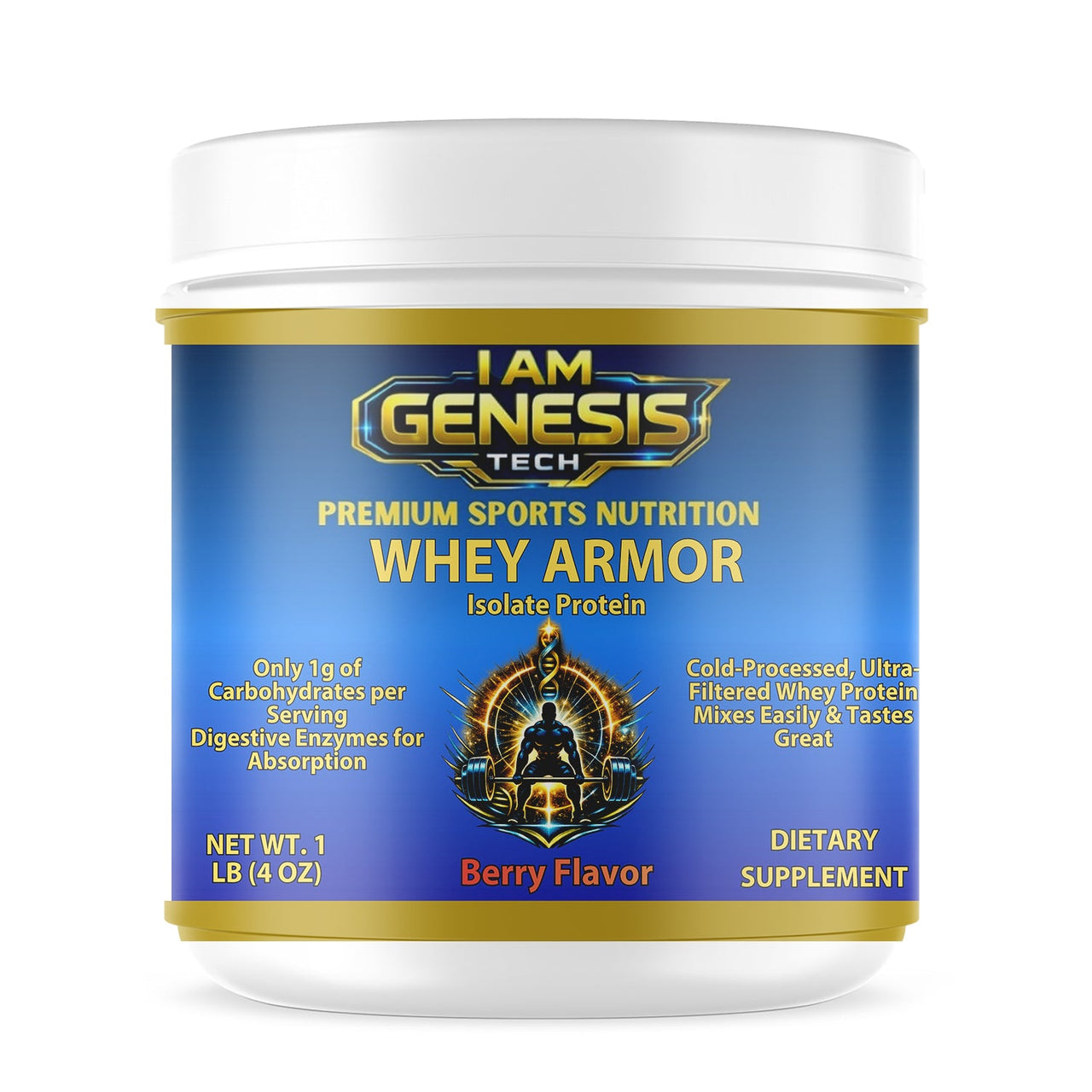 1lb Whey Armor Isolate Protein Berry
