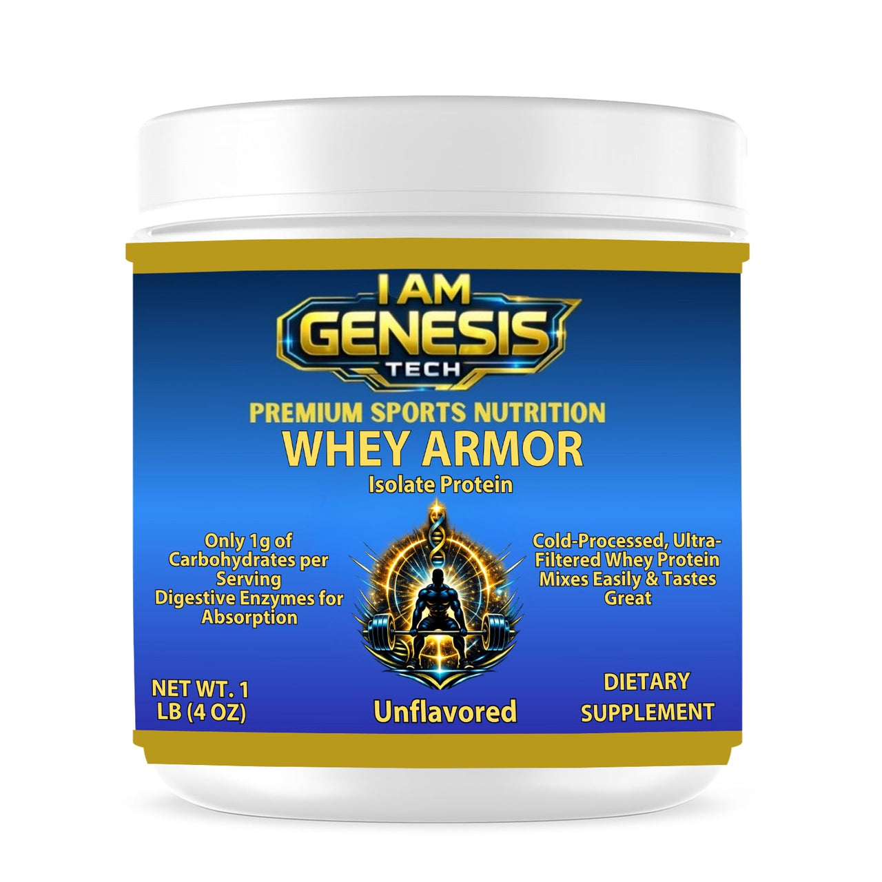 1lb Whey Armor Isolate Protein Unflavored