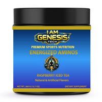 Energized Aminos Raspberry Iced Tea 360g – 40 serv by I AM GENESIS TECH