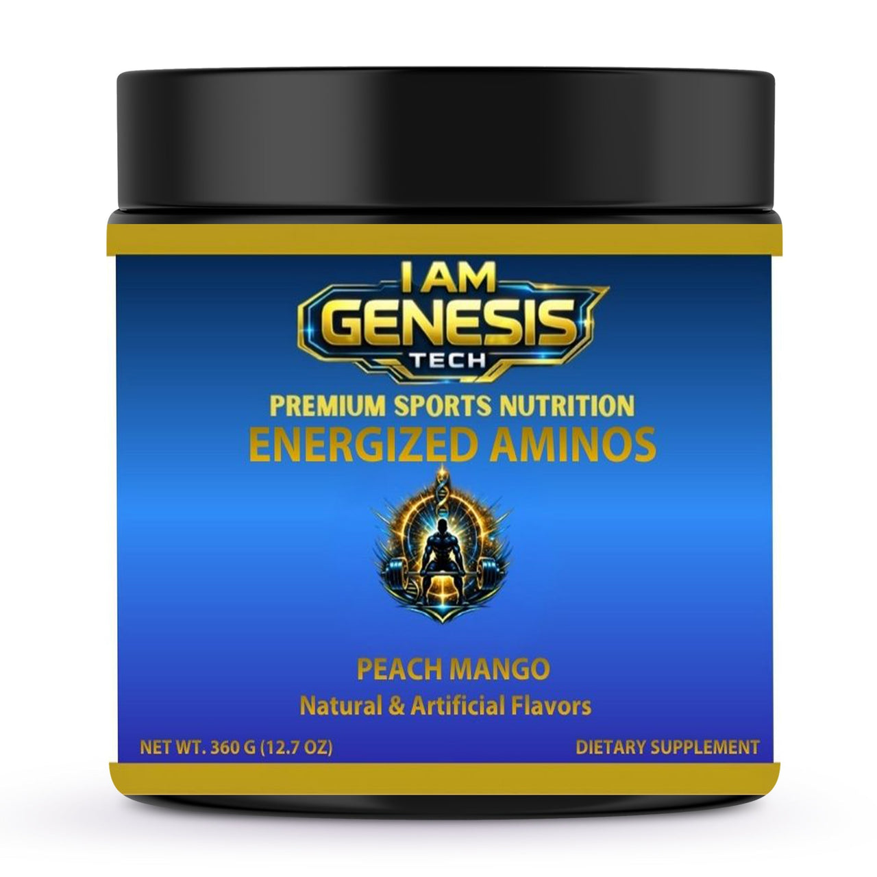 Energized Aminos Peach Mango 360g – 40 serv by I AM GENESIS TECH