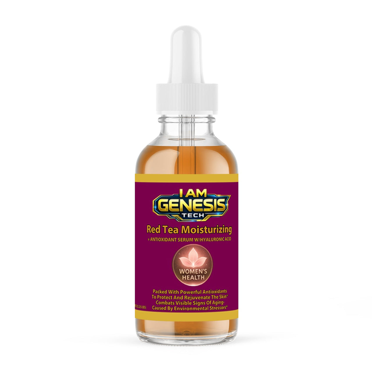 Red Tea Moisturizing + Antioxidant Serum w/Hyaluronic Acid, USA Made