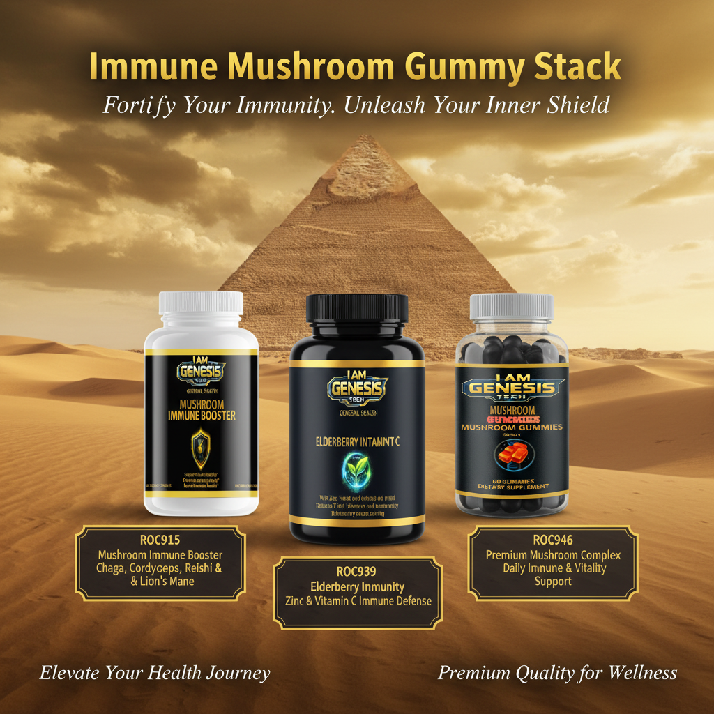 Immune Mushroom Gummy Stack - Fortify Your Immunity. ROC915, ROC939, ROC946