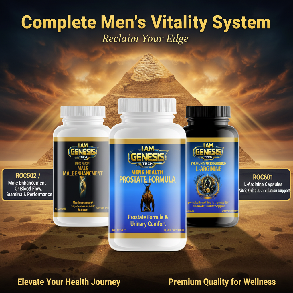 Complete Men's Vitality System - Reclaim Your Edge. ROC502, ROC504, ROC601